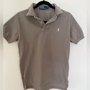 Polo Ralph Lauren Polo Shirt Mens Small Beige Classic Logo Short Sleeve